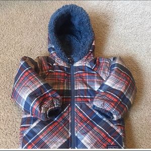 Adorable reversible toddler Patagonia coat in EUC.